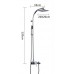 QREZ Wall-mounted shower with copper shower top spray stainless steel lift rod with a tie rod set- 2 years guarantee - B07414KJ6H